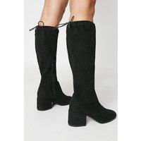 Down To Earth Women's Knee High Block Heel Boots in Black | Size: 7