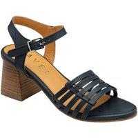 Ravel Women's 'Kiplin' Leather Block-Heel Sandals in Navy | Size: 4