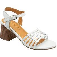 Ravel Women's 'Kiplin' Leather Block-Heel Sandals in White | Size: 4