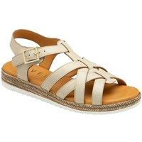 Ravel Women's 'Ryal' Leather Flat Sandals in Beige | Size: 6