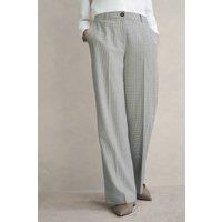 Hobbs London Women's Ellie Wide Leg Tailored Trousers in Light Grey | Size: 10