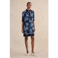 Hobbs London Women's Marciella Dress in Dark Navy | Size: 12