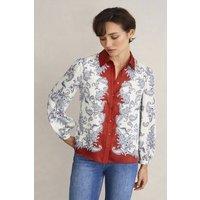 Hobbs London Women's Mariella Print Shirt in Cream | Size: 18