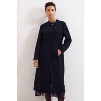 Phase Eight Women's Loretta Button Detail Longline Coat in Dark Navy | Size: 14