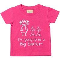 60 SECOND MAKEOVER Girl's I'm Going To Be a Big Sister Twins Pink T-Shirt | Size: 18-24 m