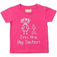 60 SECOND MAKEOVER Girl's I'm The Big Sister Pink T-Shirt | Size: 18-24 m
