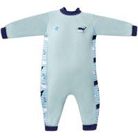 Splash About Warm In One Baby Wetsuit - Vintage Moby in Mid Blue | Size: 6-12 m