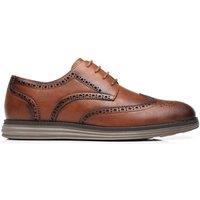 TOP STAKA SHOES Men's Leather Smart Office Business Work Lace-up Dress Shoes in Tan | Size: 8