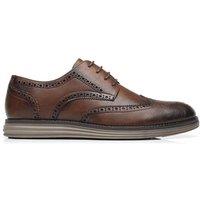 TOP STAKA SHOES Men's Leather Smart Office Business Work Lace-up Dress Shoes in Brown | Size: 9
