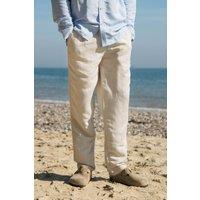 Rapanui Clothing Men's Linen Trousers in Beige | Size: XL