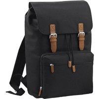 Bagbase Men's Heritage Laptop Backpack Bag (Up To 17inch Laptop) Pack of 2 in Black