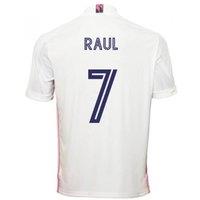 Real Madrid Men's Mens 2020 - 2021 Adidas Home Football Shirt - Raul 7 in White | Size: 3XL