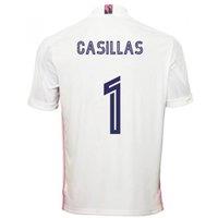 Real Madrid Men's Mens 2020 - 2021 Adidas Home Football Shirt - Casillas 1 in White | Size: 3XL