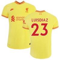 Liverpool Men's Mens 2021 - 2022 3Rd Shirt - Luis Diaz 23 in Yellow | Size: Small