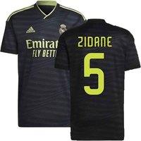Real Madrid CF Men's 2022-2023 Real Madrid Third Shirt ZIDANE 5 in Black | Size: XL