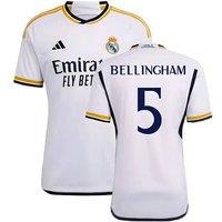 Real Madrid Men's Mens 2023 - 2024 Home Shirt - Bellingham 5 in White | Size: 2XL