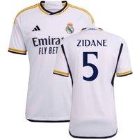Real Madrid Men's Mens 2023 - 2024 Home Shirt - Zidane 5 in White | Size: 3XL
