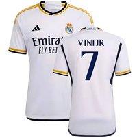 Real Madrid Men's Mens 2023 - 2024 Home Shirt - Vini Jr. 7 in White | Size: 3XL