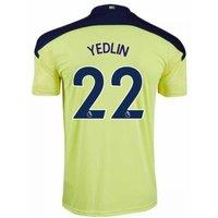 Newcastle United FC Men's Mens 2020 - 2021 Newcastle Away Football Shirt - Yedlin 22 in Yellow | Size: Medium
