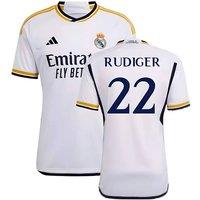 Real Madrid Men's Mens 2023 - 2024 Home Shirt - Rudiger 22 in White | Size: 2XL
