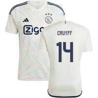 AFC Ajax Men's Mens 2023 - 2024 Ajax Away Shirt - Cruyff 14 in White | Size: 2XL