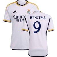 Real Madrid Men's Mens 2023 - 2024 Home Shirt - Benzema 9 in White | Size: 3XL