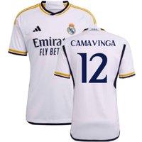 Real Madrid Men's Mens 2023 - 2024 Home Shirt - Camavinga 12 in White | Size: 3XL