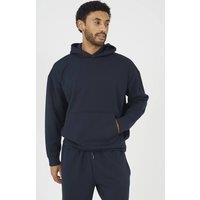 Brave Soul Men's Relaxed Fit Overhead Hoodie in Navy | Size: 2XL