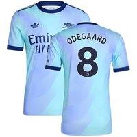 Arsenal FC Men's 2024-2025 Arsenal Authentic Third Shirt Odegaard 8 in Blue | Size: Medium