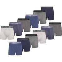 Keanu Men's Boxer Shorts (Pack of 12) in Blue | Size: Medium