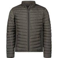 TEE JAYS Men's Padded Zepelin Jacket in Light Grey | Size: Large