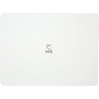 Orsina Charm Set of Four White Placemats, Durable Heat-Resistant Table Mats with Minimalist 'Eat' Text Design