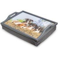 St Helens Puppies Lap Tray With Cushion in Grey