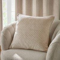 Paoletti Neptune Velvet Cushion in Beige | Size: 50 cm x 50 cm