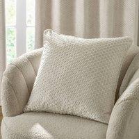 Paoletti Neptune Velvet Cushion in Ivory | Size: 50 cm x 50 cm