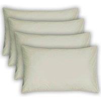 Smart Living Polycotton Housewife Pillowcases 4 Pack 48x74cm Bedding in Ivory | Size: Standard Pillow Case