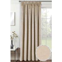 Enhanced Living 100% Blackout Luxury Supersoft Velvet Thermal Tape Top Door Curtain Panel in Cream | Size: 168 cm width x 214 cm drop
