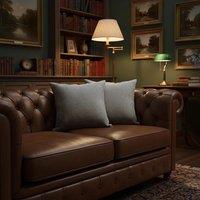 Luxury Living Pair of Houndstooth Woven Cushions - Plump Pads, Removable Covers in Grey | Size: 45 cm x 45 cm