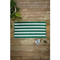 Deyongs Cabana Bay 100% Cotton Yarn Dyed Stripe Beach Towel 80x165 in Green