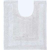 Homescapes Luxury Pedestal Mat Reversible 1600GSM 100% Cotton, 50 x 55cm Bath Mat in White | Size: 50 x 55 cm