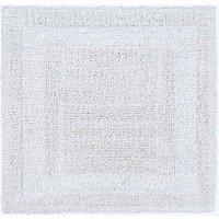 Homescapes Luxury Square Bath Mat 1600GSM 100% Cotton Reversible Shower Mat, 50cm in White