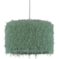 First Choice Lighting Rogers - Green Shaggy 30cm Easy Fit Pendant Shade