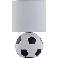 First Choice Lighting Footie - Black & White Football Bedside Lamp