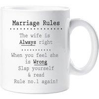 60 SECOND MAKEOVER Marriage Rules 10oz Mug Novelty in White