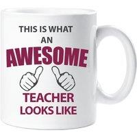 60 SECOND MAKEOVER This Is What An Awesome Teacher Looks Like Mug in White