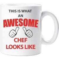 60 SECOND MAKEOVER This Is What An Awesome Chef Looks Like Mug Present Gift Cup Birthday Christmas in White