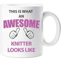 60 SECOND MAKEOVER This Is What An Awesome Knitter Looks Like Mug in White
