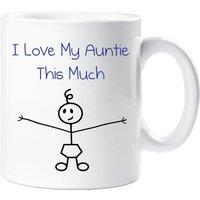 60 SECOND MAKEOVER I Love My Auntie This Much Boys Mug in White