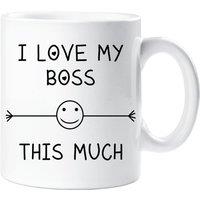 60 SECOND MAKEOVER I Love My Boss This Much Mug in White