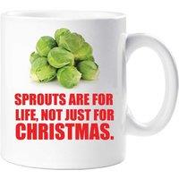 60 SECOND MAKEOVER Sprouts Are For Life Not Just For Christmas Mug in White